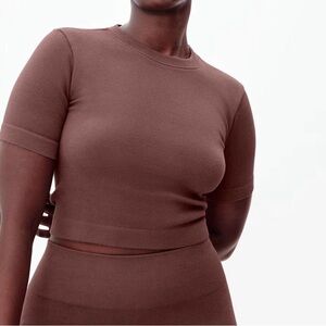 Everlane Brown cropped Compression Top, size XL-XXL, S-L